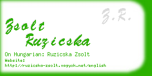zsolt ruzicska business card